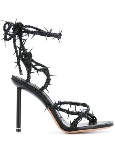 Alexander Wang Lexie Barbed Wire High Stilettos In Black