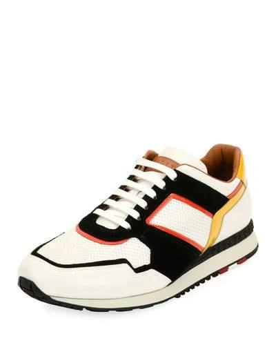 Bally Men's Astreo Leather & Mesh Running Sneakers In White