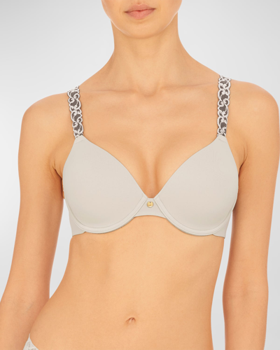 Natori Pure Luxe Contour Underwire Bra In Linen,mineral