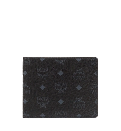 Mcm Men's Visetos Original Two-fold Wallet In Black