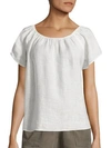 Joie Amesti Off-the-shoulder Linen Top In Porcelain