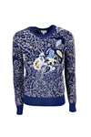 Kenzo Printed Sweater In Bleu France