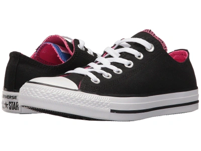 Converse Chuck Taylor All Star Double Tongue - Ox In Black/pink Pow/white |  ModeSens