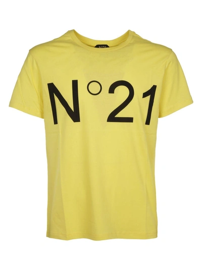 N°21 N&deg;21 T-shirt Logo In Giallo