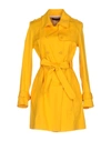 Alessandro Dell'acqua Belted Coats In Yellow
