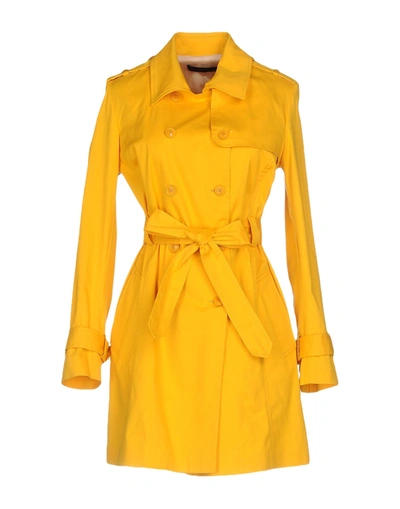 Alessandro Dell'acqua Belted Coats In Yellow