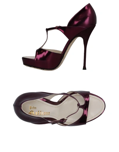 John Galliano Sandals In Purple