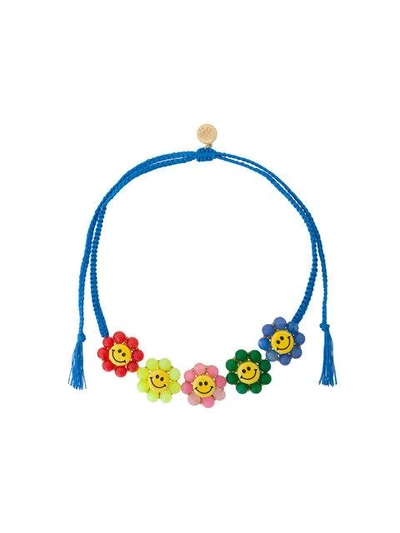 Venessa Arizaga Opening Ceremony Happy Flowers Necklace In Blue