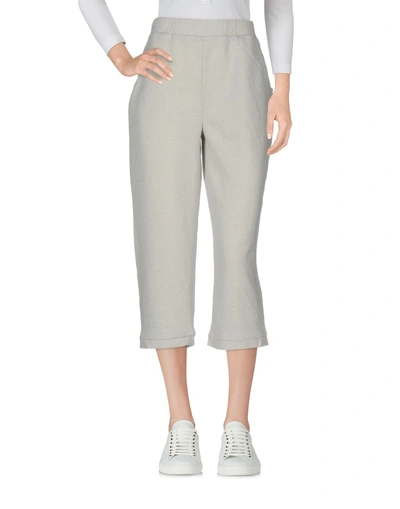 Manila Grace Cropped Pants & Culottes In Light Grey