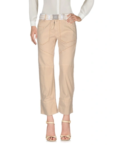 High Casual Pants In Beige