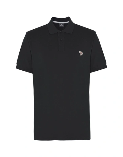 Ps By Paul Smith Polo Shirt In Black