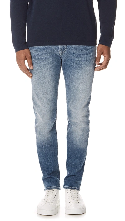 7 For All Mankind Paxtyn Clean Pocket Jeans In Blue