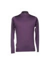 John Smedley Turtlenecks In Purple