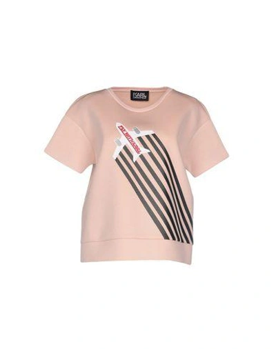 Karl Lagerfeld Sweatshirt In Pink