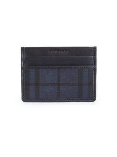 Burberry Sandon Horseferry Check Card Case In Blue
