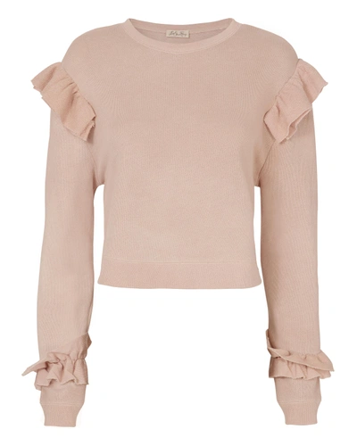 Loveshackfancy Pink Ruffle Sweatshirt