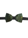 Brackish Jeffrey Pheasant Feather Bow Tie In Green