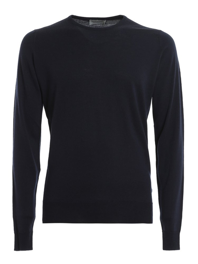 John Smedley Lundy Knitted Jumper In Navy