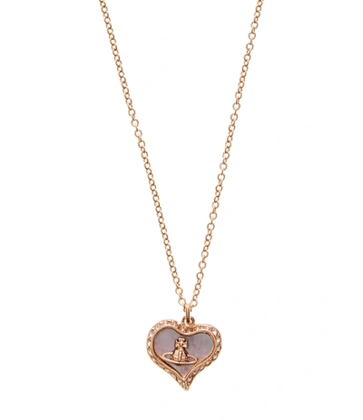 Vivienne Westwood Petra Pendant Gold Plated Size In Vintage Rose/lilac Mop  | ModeSens