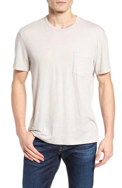 James Perse Slubbed Cotton & Linen Pocket T-shirt In Fossil Melange