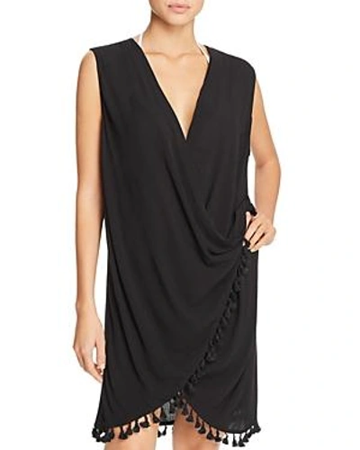 Athena Bazaar Beauty Wrap Swim Cover-up In Black