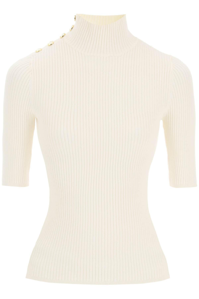 Marciano By Guess 'flora' Turtleneck Viscose Blend Sweater In White