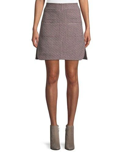 Carven Amf Stitching Mini A-line Skirt In Multi