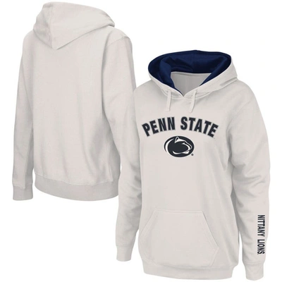 Colosseum Women's White Penn State Nittany Lions Arch And Logo 1 Pullover Hoodie