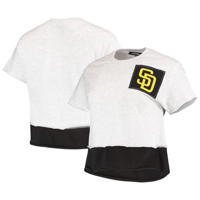 Refried Apparel Grey San Diego Padres Cropped T-shirt