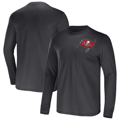 Nfl X Darius Rucker Collection By Fanatics Charcoal Tampa Bay Buccaneers Team Long Sleeve T-shirt