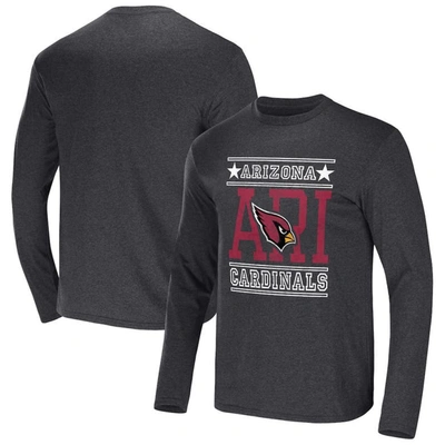 Nfl X Darius Rucker Collection By Fanatics Heathered Charcoal Arizona Cardinals Long Sleeve T-shirt In Heather Charcoal