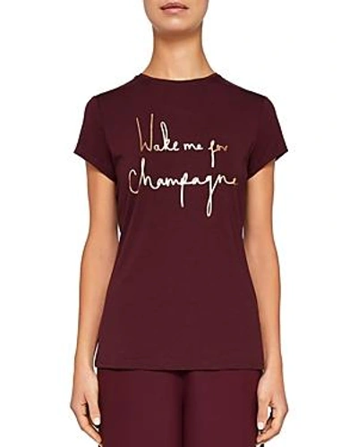 Ted Baker Ted Says Relax Lolyata Graphic Tee In Oxblood
