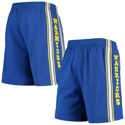 Mitchell & Ness Men's  Royal Golden State Warriors Hardwood Classics Primary Logo Swingman Shorts