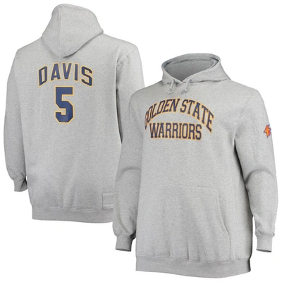 Mitchell & Ness Baron Davis Heathered Gray Golden State Warriors Big & Tall Name & Number Pullover H