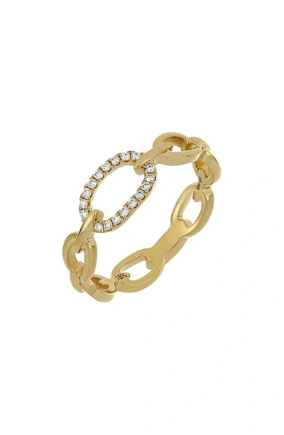 Bony Levy Varda Circle Diamond Link Ring In 18k Yellow Gold