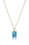 Argento Vivo Birthstone Pendant Necklace In September/ Sapphire