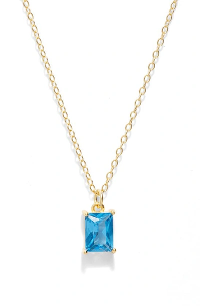 Argento Vivo Birthstone Pendant Necklace In September/ Sapphire