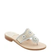 Jack Rogers Whipstitched Flip Flop In Bone/ White