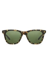 Toms Fitzpatrick 52mm Rectangular Sunglasses In Eco Havana/ Bottle Green
