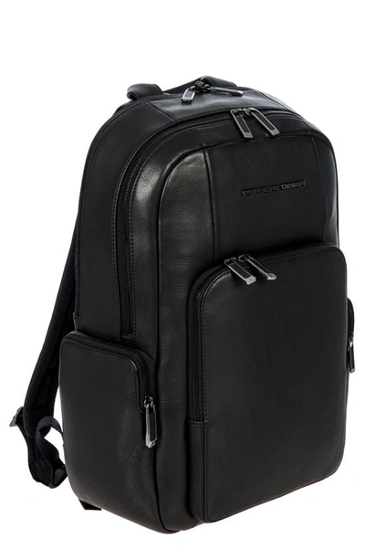 Porsche Design Roadster Leather Backpack In Black