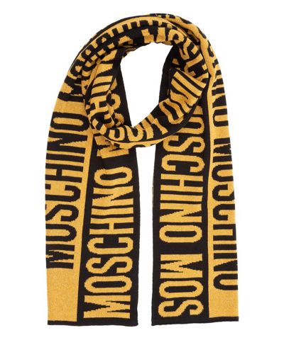 Moschino Wool Wool Scarf In Black