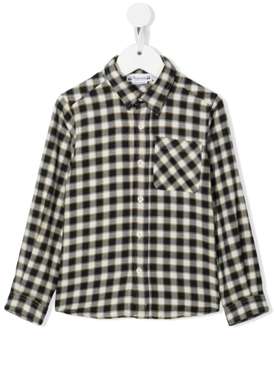 Bonpoint Kids' Tango Checked Cotton Shirt In Multicolor