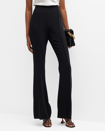 Cinq À Sept Billie Flared-leg Split-cuff Trousers In Black