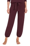 Eberjey Winter Heather Cropped Pants In Mulberry
