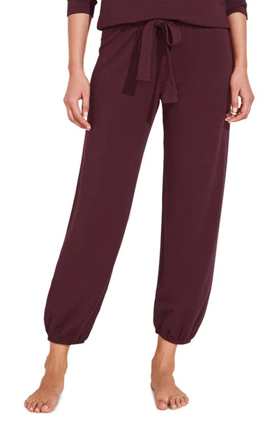 Eberjey Winter Heather Cropped Trousers In Mulberry