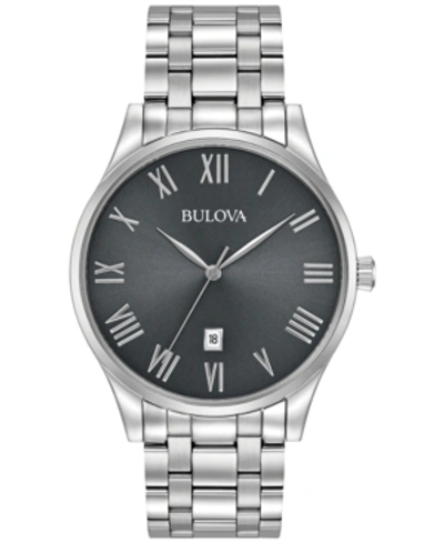 Bulova Men's Stainless Steel Bracelet Watch 40mm 96b261 In Black/silver