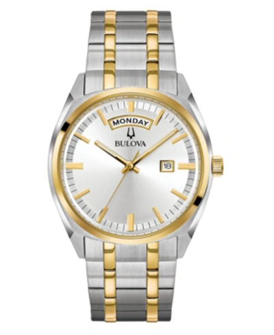 Bulova Men's Classic Two-tone Stainless Steel Bracelet Watch 39mm In White