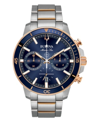 Bulova Men's Chronograph Marine Star Two-tone Stainless Steel Bracelet Watch 45mm