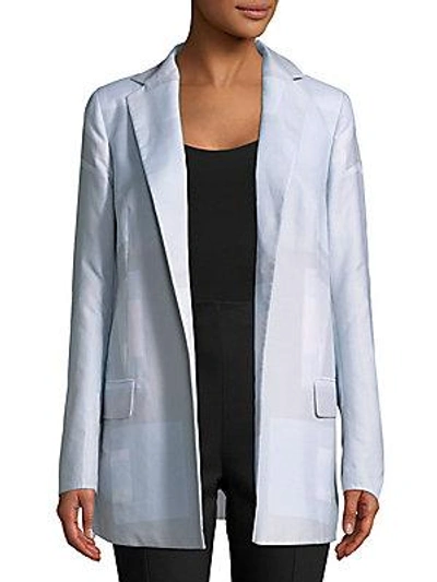 Akris Open Front Cotton Jacket In Anemone