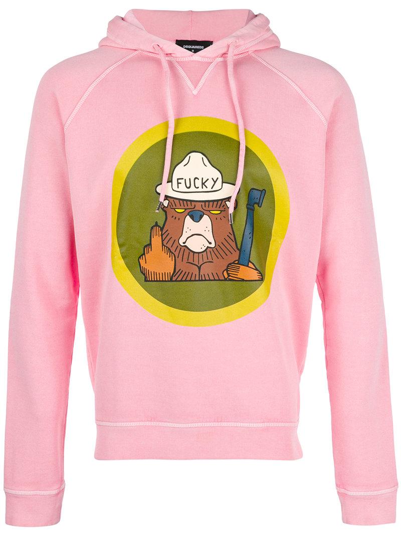 pink dsquared hoodie